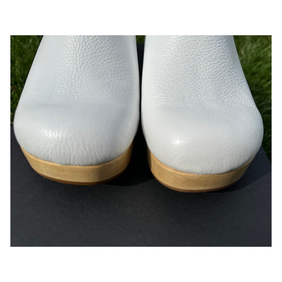 Rachel Comey Blaring Clog Nappa Leather White Natural Wood Size 8 NIB Clogs - Picture 7 of 16